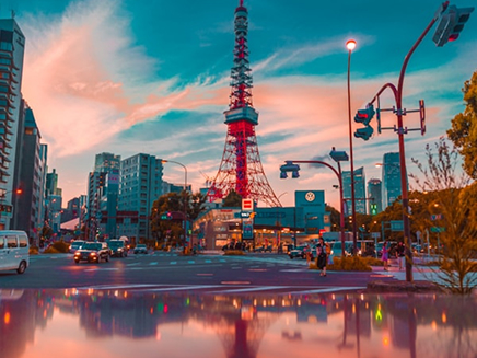 Vibrant streets of Tokyo